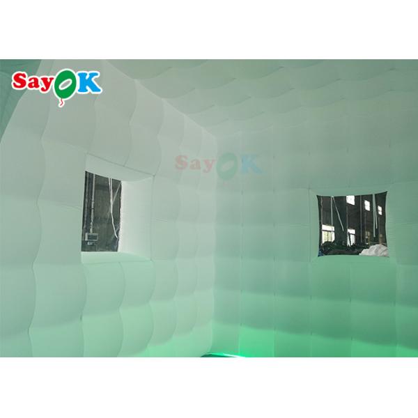 Настроенная надувная палатка LED Оксфордская надувная кубическая палатка Квадратный праздничный центр Маркиз для выставки