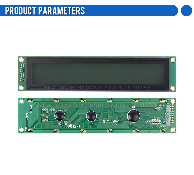 Cyrillic Gray Film 2002K-1 2*20 Long Strip Type ST7066U Font Screen Character LCD Display