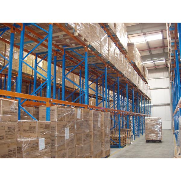 Industrial Overhead Storage Warehouse Rack Stainless Steel 1-2.5mm Depth