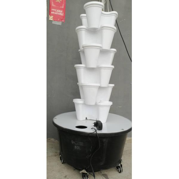 Plastic Modern Stacking Vertical Flower Pot For Substrate Cultivation