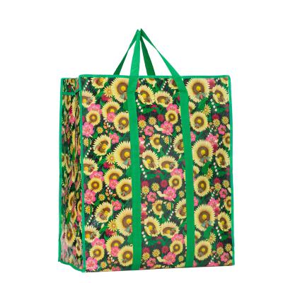 Eco Friendly Woven Polypropylene Reusable Shopping Bag Waterproof Zipper Closure 20 - 50 Kg