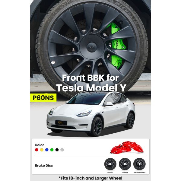 TEI P60NS Brake Caliper 6 Pot 355*28mm 378*28mm High Carbon Iron Disc Front Modified Brake Kit for Tesla Model Y