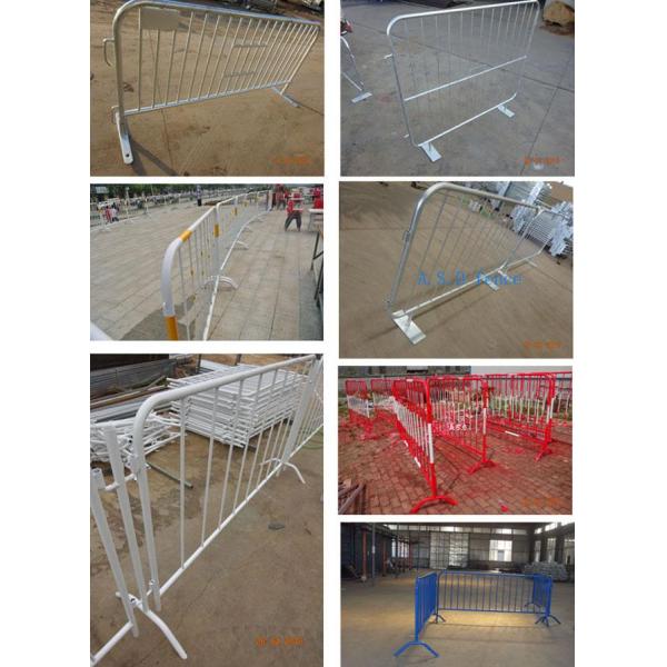 Professional PVC Coated HDG Metal Crowd Control Barriers OD 25*2.0mm