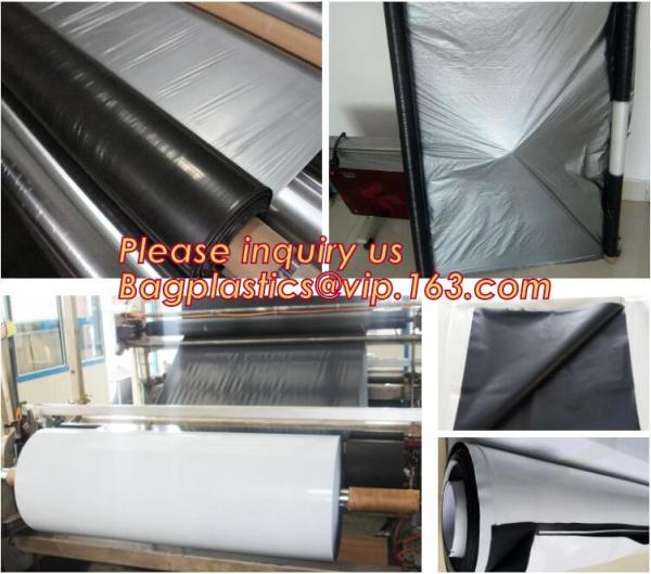 0.1mm 0.12mm 0.15mm 0.18mm 0.2mm 0.25mm hydroponic agriculture white/black panda opaque polyethylene PE film bagplastics