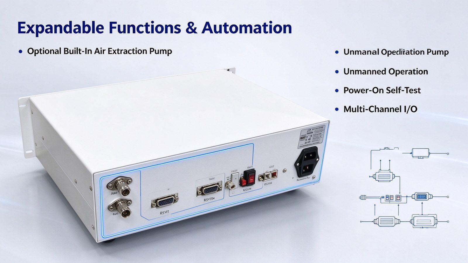Oxygen O2 Online Gas Analyzer Metal Electrochemical Gas Detector With Sound Alarm