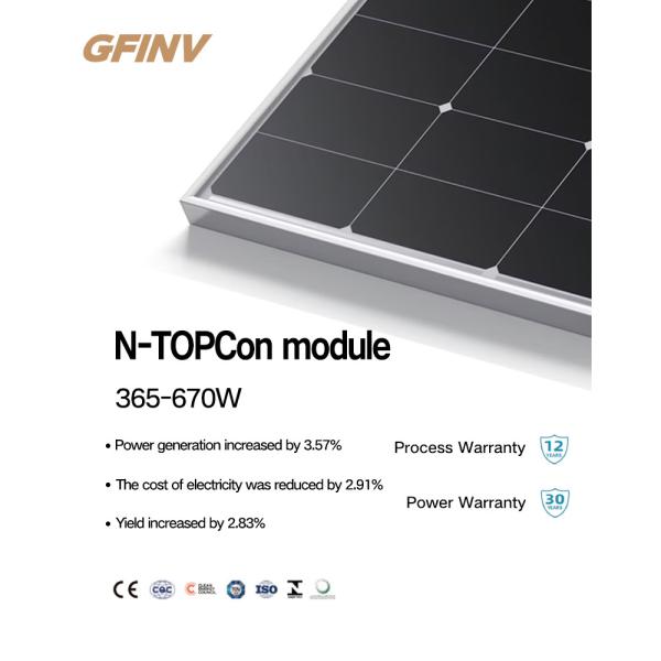 2279*1134*35mm 450 Watt Solar Panels Flat Roof Pv Panels With CQC Certified