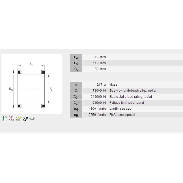 High Precision Needle Roller Bearing K110 × 118 × 30 K Series Bearings