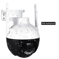 Câmara de segurança impermeável exterior sem fio de 4k Ip66 com sirene do alarme