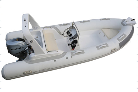 2022  large rigid hull with motor 17ft PVC or hypalon with sundeck light grey RIB520C