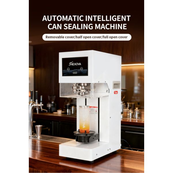 CE Fully Automatic PET Beverage Can Sealing Machine For Soda Coffee Shop