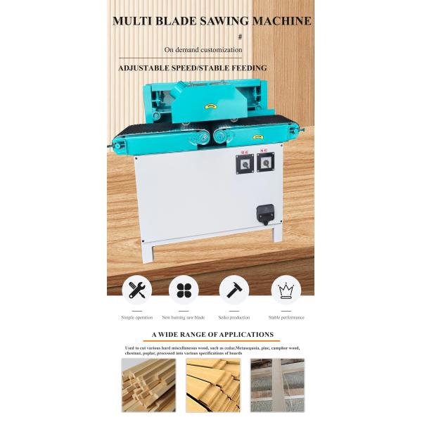 Multi Blade Rip Saw Machine for Horizontal Circular Cutting in Building Material Shops