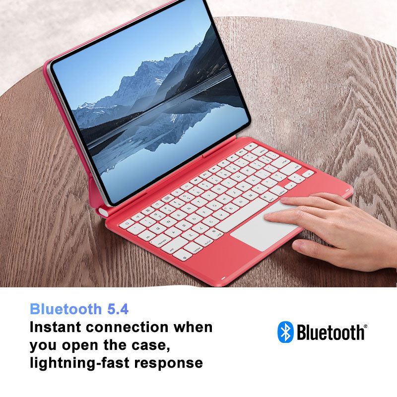 Professional Executive Metal Floating Magnetic Keyboard Case Smart Touchpad Ergonomic Scissor Keys for iPad Pro 13