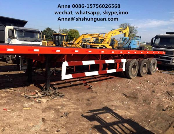 20 Ft Tri Axles Used Truck Trailers Single Drum Roller For Transportation