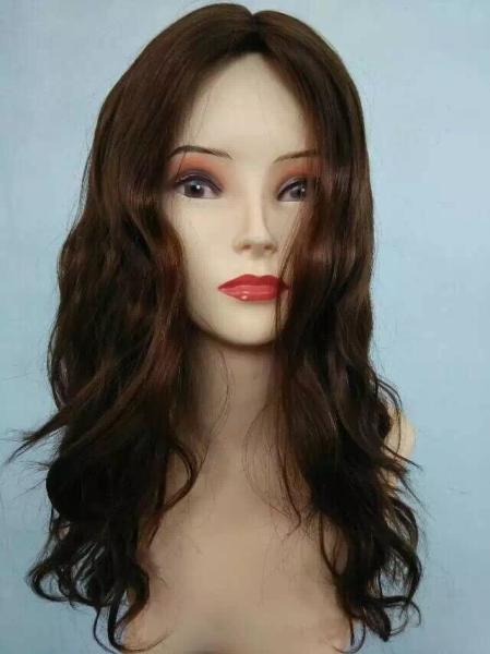 12 Inches  Wholesale Jewish Wigs European Human Hair Hair #6 Color Big Layer