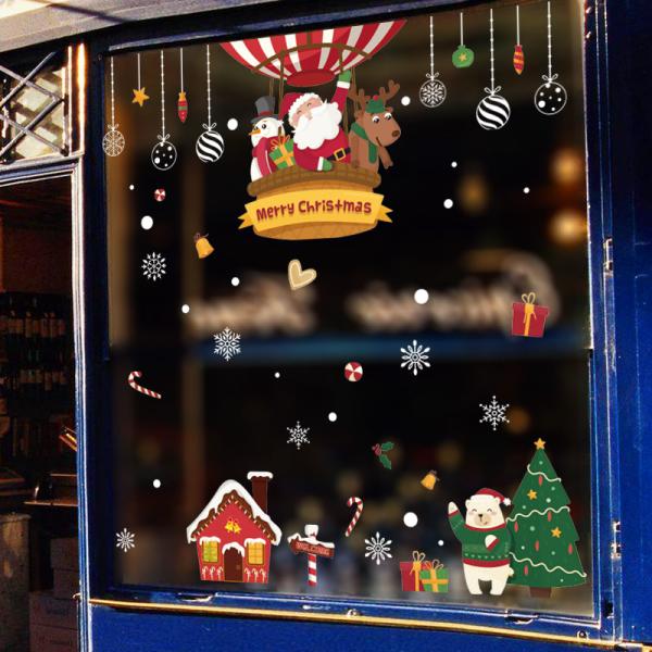 Room Decoration Christmas Wall Art Stickers , Pvc Wall Sticker Non - Toxic