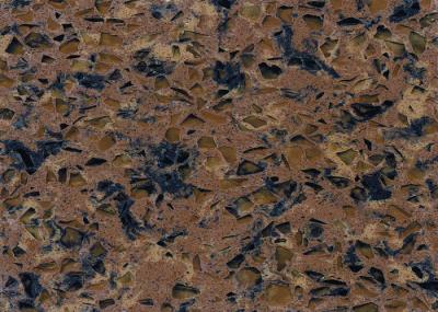 Durable Pre Cut Brown Quartz Stone Countertops Quartz Kitchen Work Tops