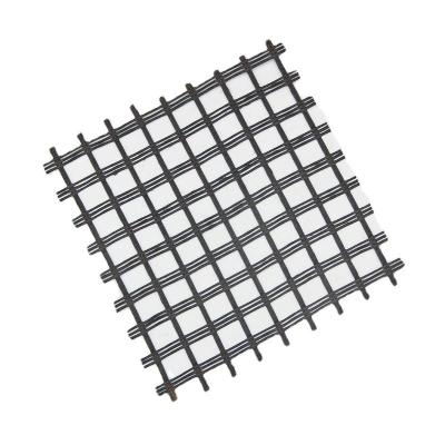 12.7*12.7mm Warp Knitted Polyester Geogrid Reinforced Composite Fiberglass Geogrid