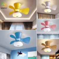Lumière de fan de pièce de la chambre à coucher des petits de fan de plafond de fan de restaurant nordique ultra-mince de lumière enfants simples de lumière