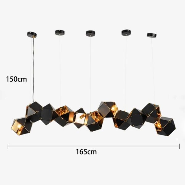 Modern home decor led lights pendant light lamps Riddle Linear Suspension（WH-AP-628）