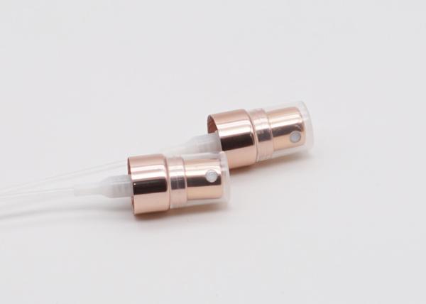 pescoço de alumínio do parafuso da bomba do pulverizador da névoa do ouro de 12mm Rosa com o meio tampão claro