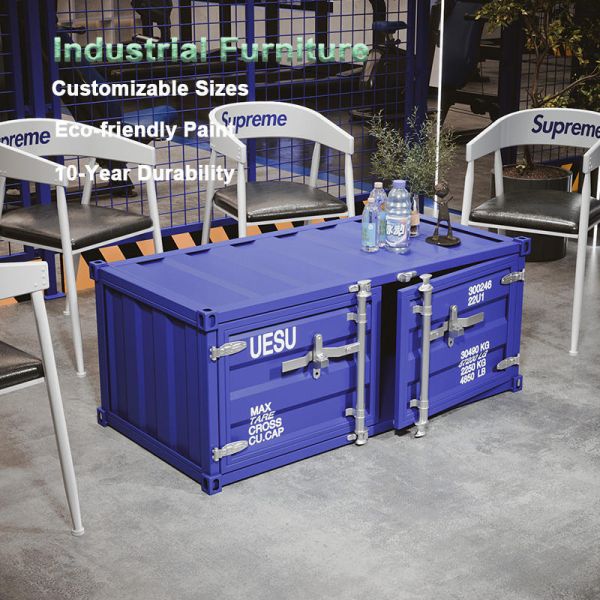 Industrial Iron Coffee Table Storage Cabinet For Living Room Internet Celebrity