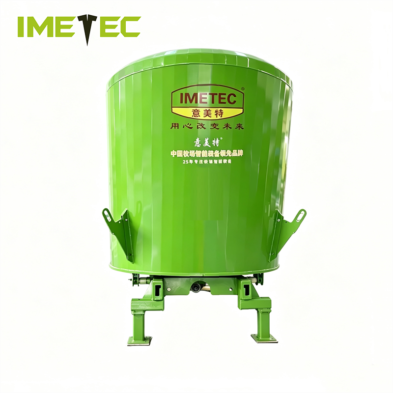 Imetec 3-60m Adjustable Capacity Vertical TMR Feed Mixer with Tungsten Carbide