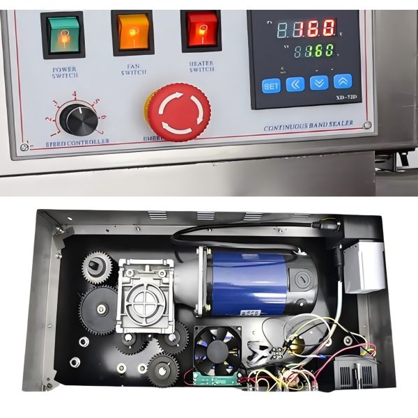 HIPAC FRL150 A/S Heightened Continuous Sealing Semi Automatic PE Bag Foil Sealing Machine