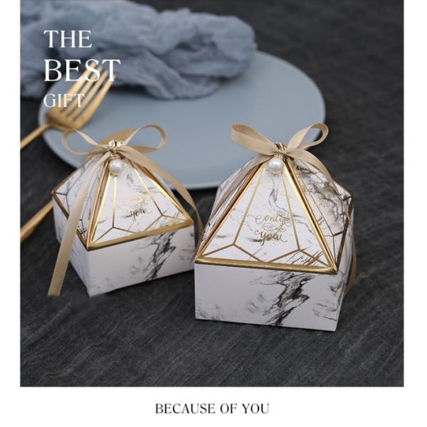 Caja de regalo de empaquetado de la pirámide del papel del recuerdo los 8*7cm el 10*8.5cm