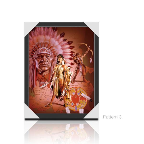 3D Picture Paper Frame Lenticular Printing Services PET Custom Design Stand Or Hang Decoration