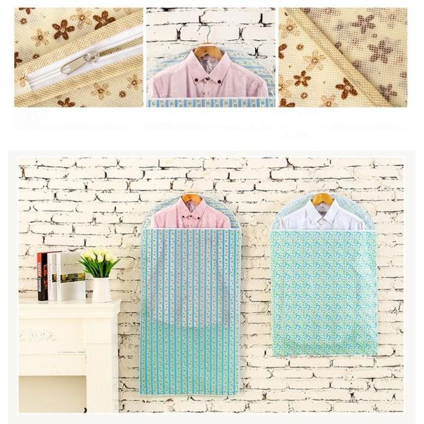 Bolsos plásticos no tejidos plegables de la limpieza en seco del cierre en la parte superior del bolso del almacenamiento de la ropa