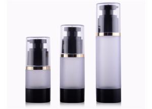 Black AS Airless Cosmetic Bottles 30ml FDA Hot Stamp Printing Custom Color