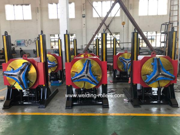 Hydraulic Lifting Pipe Turning Welding Positioner 3000KG With 3 Jaws Chuck