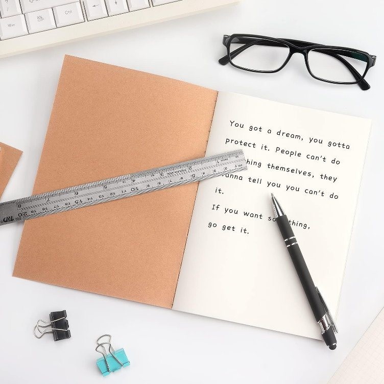 Brown Cover Sketchbook Memo Diary Subject Journal Planner for Students and Travelers