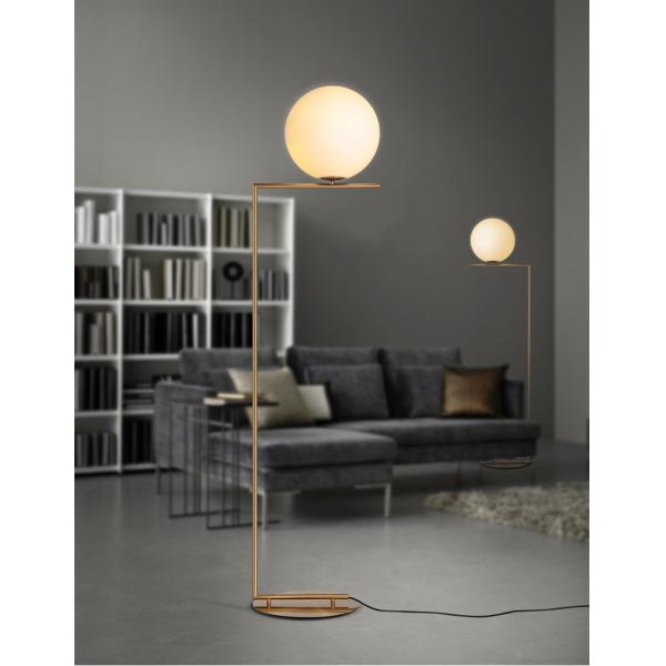 Modern minimalist floor lamp living room bedroom bedside vertical lamp milk white glass ball floor lamp modern vertical