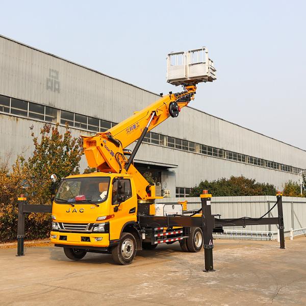 Cheap JMC 36 meters telescopic arm hydraulic aerial platform Working Trucks with remote control