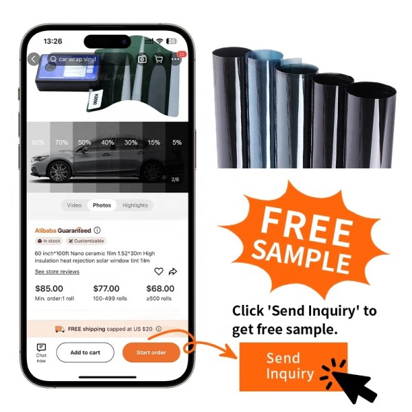 Heat Rejection Solar Window Tint Film Auto Nano Ceramic Solar Film For Car