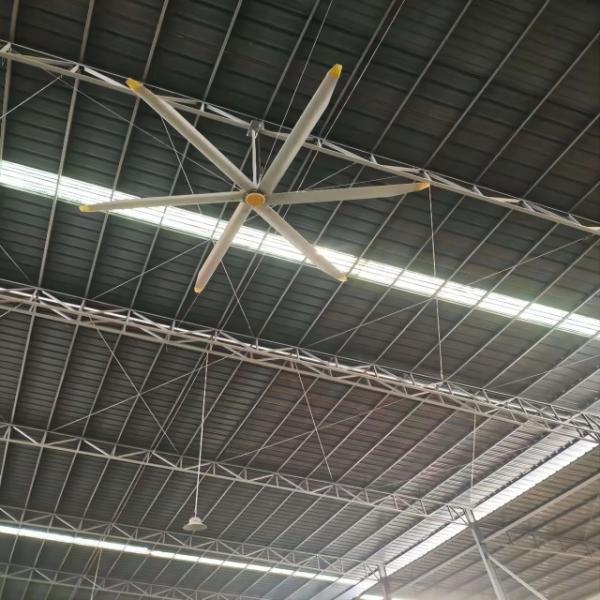 Ventilador HVLS de motor BLCD para grandes armazéns