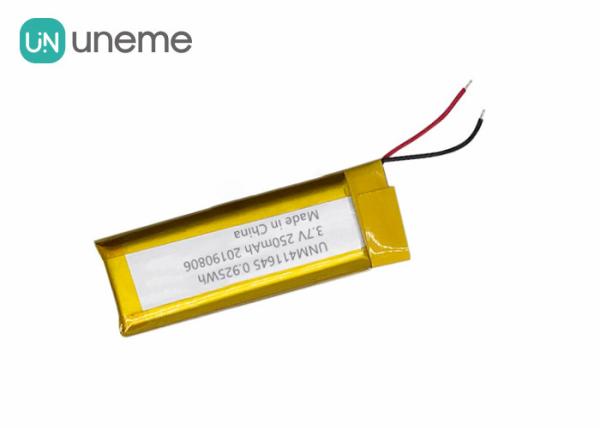 3.7V 250mah Li-polymer Battery 411645 / Li Poly Rechargeable Battery Pack for POS Machine