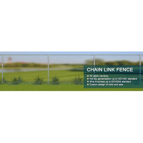 Round Top Rail 9 Gauge Hot Dipped Galvanized Chain Link Fence For Heavy Duty Farming Need