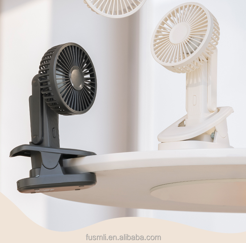 OEM/ODM Custom Factory Automatic Oscillating Handheld Clip-On Fan with Three-Speed Settings and Brushless Motor for Present