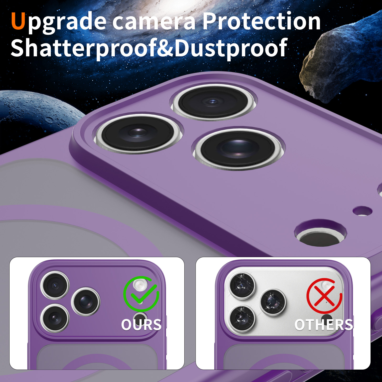 Laudtec Translucent Matte Frosted Strong Magnetic Phone Case Phone Cover with Full Camera Protection for iPhone 17 16 15 Pro Max