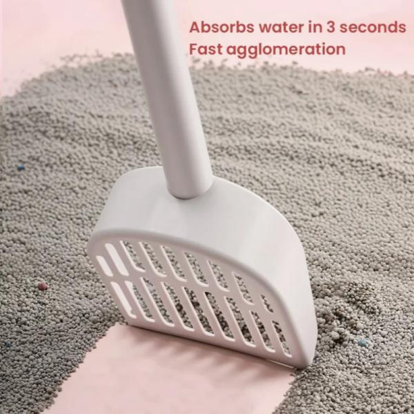 Césped de gato de bentonita esférica sostenible gris 100% de arcilla natural Césped de gato