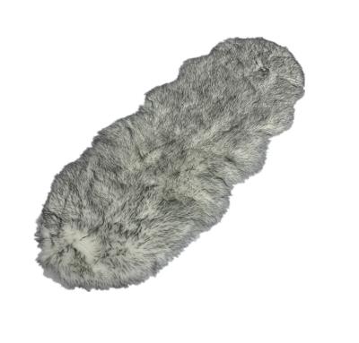 Pad de banquinho preto de pele de ovelha macia, pele falsa para decoração de casa