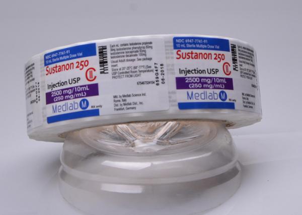 Customised adhesive plastic PP PE PET sticker label for vial packaging