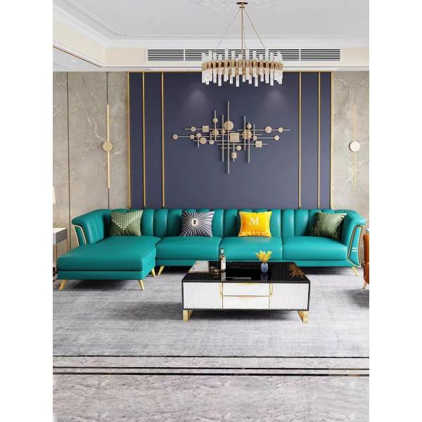 Canto nórdico luxuoso Sofa Hotel Home Modern de pano em forma de L