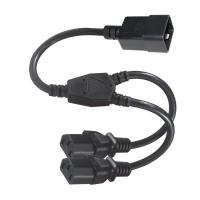 C20 - 2x C13 Y字型スプリッター電源コード 15A 250V 純銅