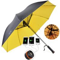 fan de parapluie de souffle d'été du pongé 190T avec la poignée en plastique