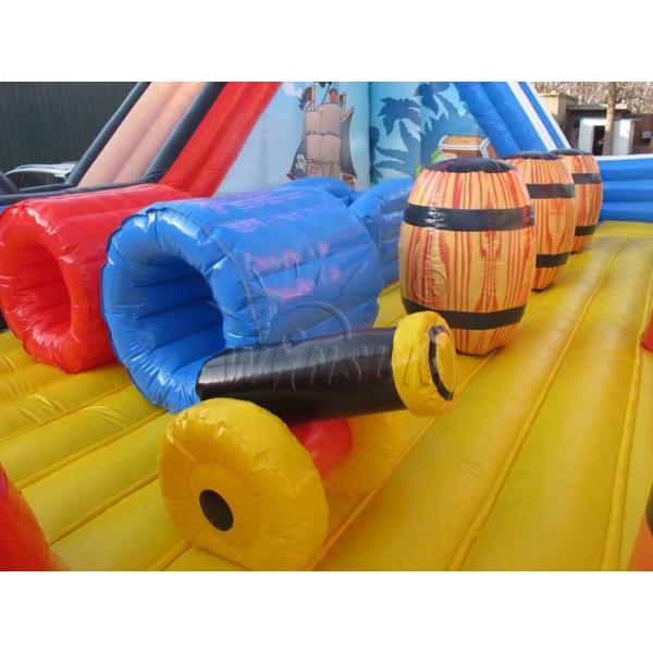 Commercial Grade Inflatable Fun City , Kids Pirate Ship Bounce House