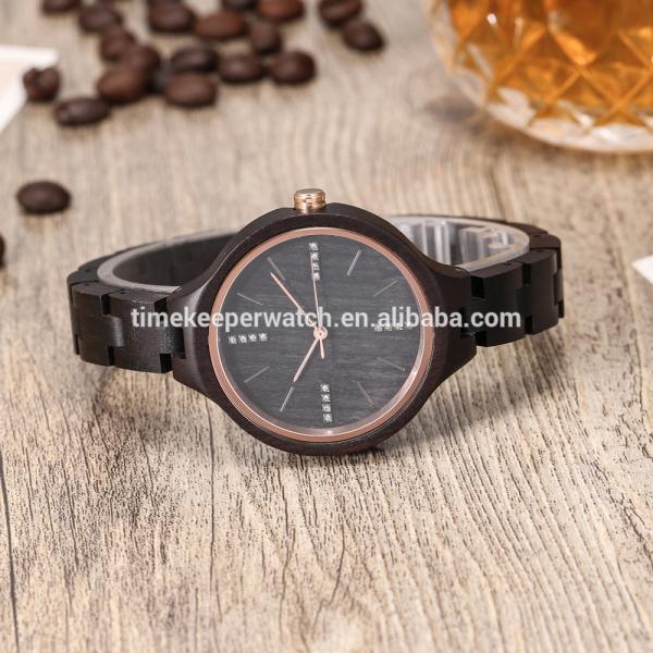 Made In China Wood 3 Atm Water Resistant Watch