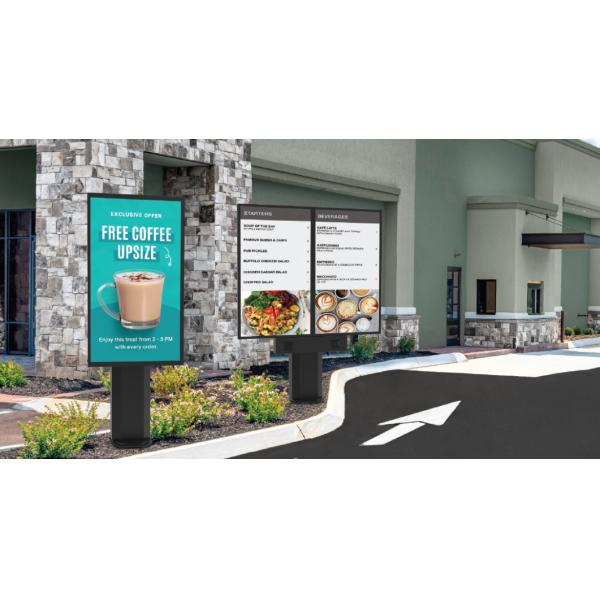 55-дюймовый наружный черный диск через цифровой дисплей уличный цифровой вывески мульти сценарий